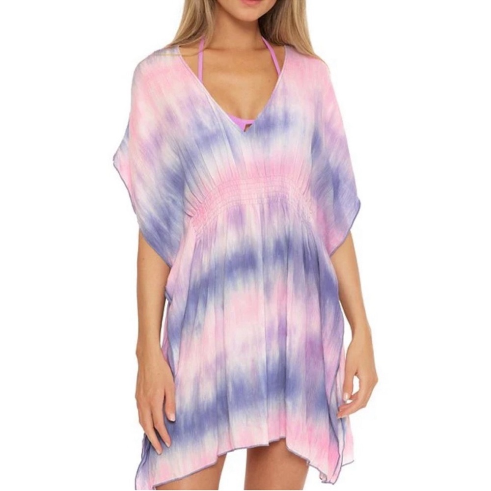Becca Pink & Purple Tie Dye Beach Coverup